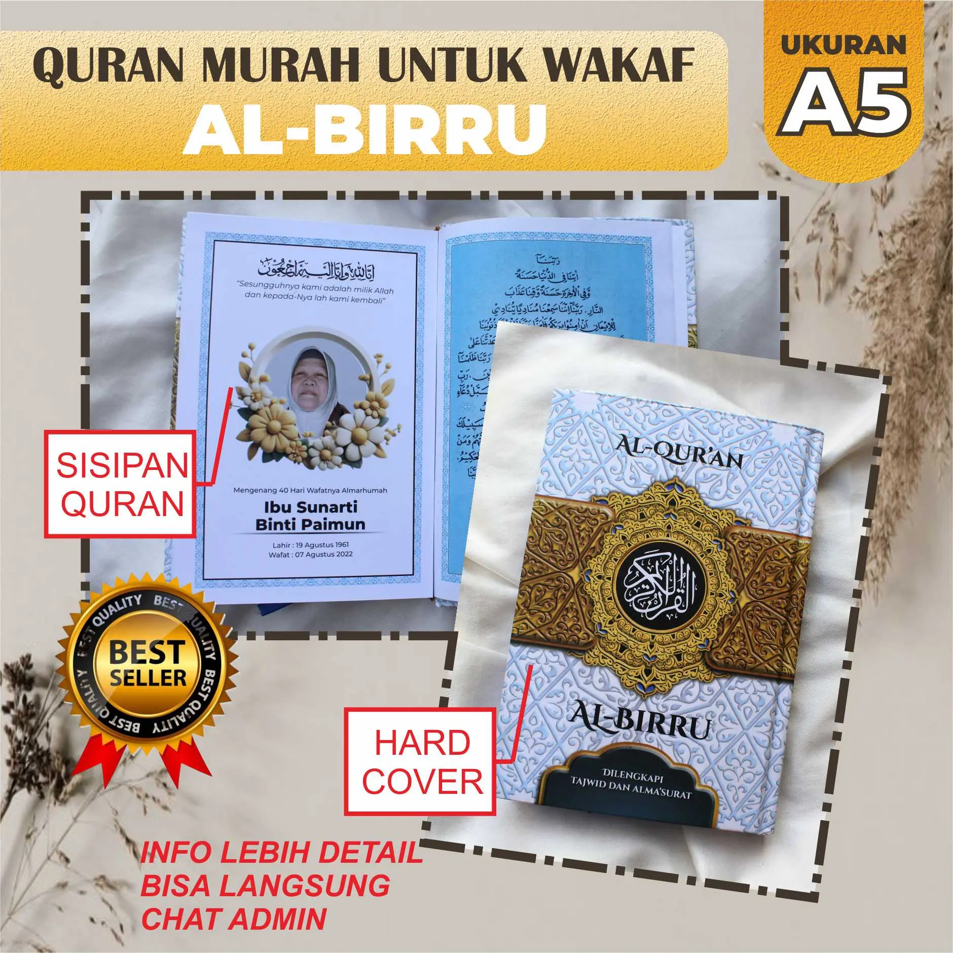 Al Quran Murah Untuk Wakaf 40 harian 100 harian almarhum