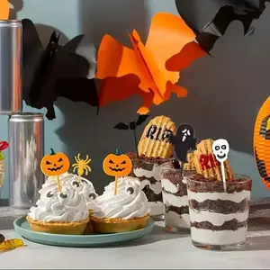 6 pcs Garpu tusukan bento bekal anak sekolah TK SD Halloween