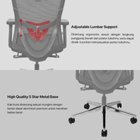 Gambar KURSI OFFICE FANTECH OC-A259 PRO ERGONOMIC OFFICE CHAIR - Hitam dari Techno Computer Bali Kota Denpasar 3 Tokopedia