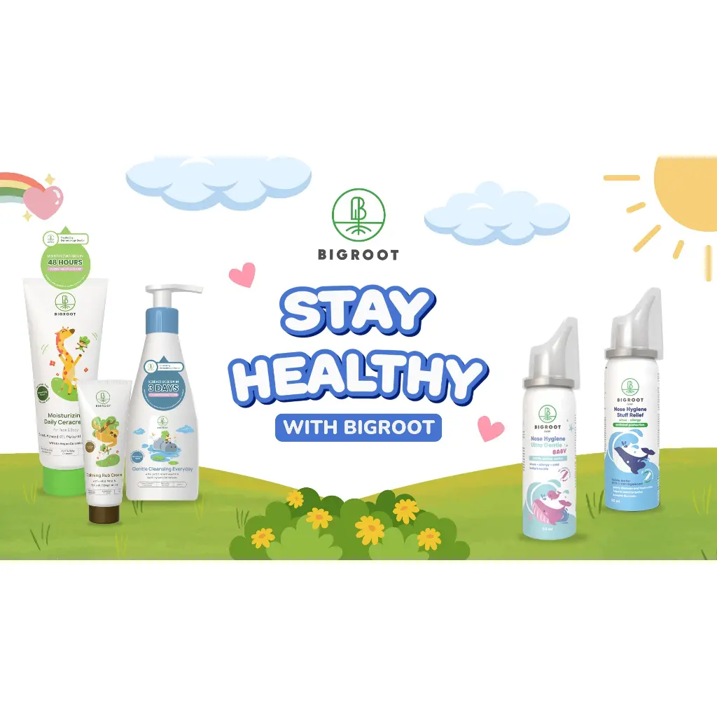 BIGROOT CARE HAND SANITIZER SPRAY BANANA 50ml / CALMING RUB CREAM / MOISTURIZING DAILY CERACREAM / GENTLE CLEANSING EVERYDAY