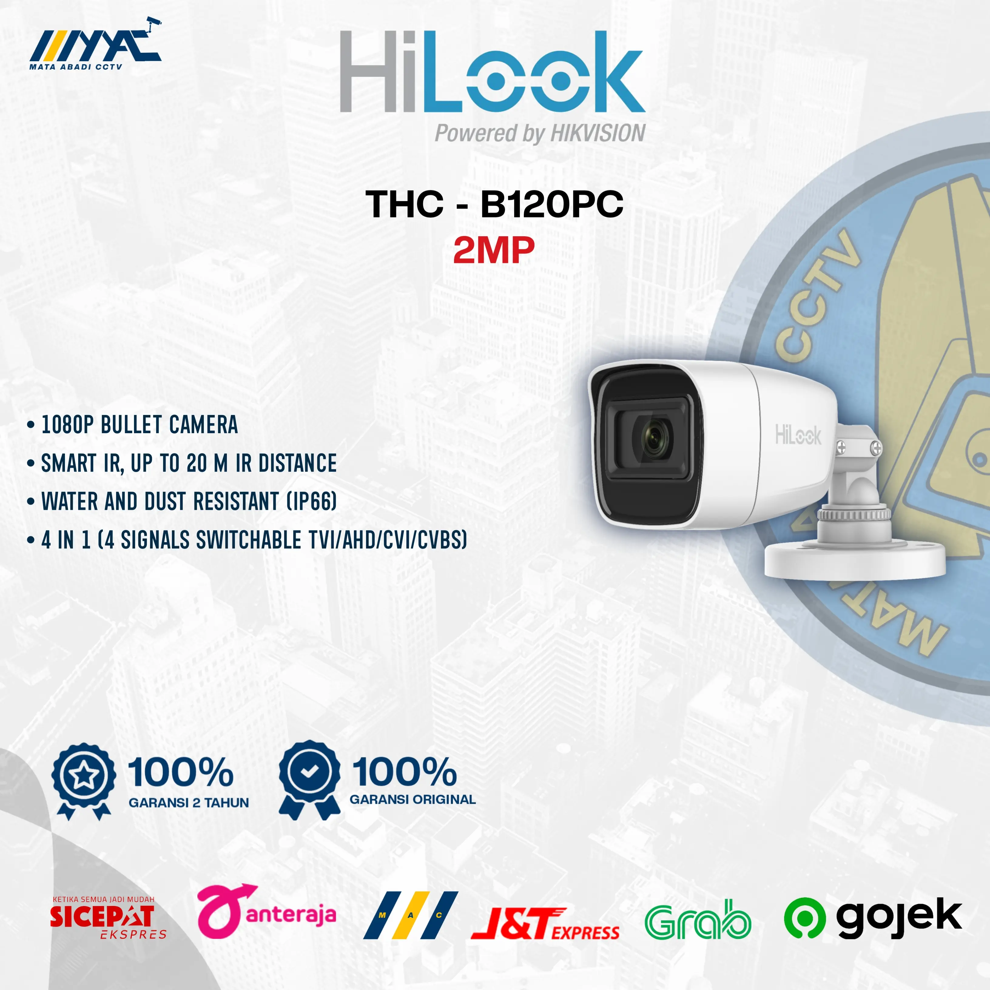 HILOOK THC-B120PC OUTDOOR 2 MP