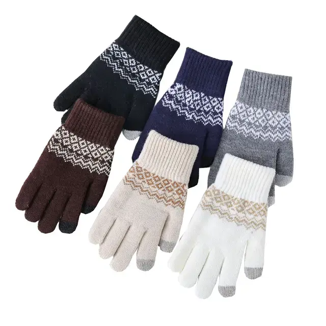 Sarung Tangan Rajut Motif Korea Touchscreen – Cocok untuk Cuaca Dingin