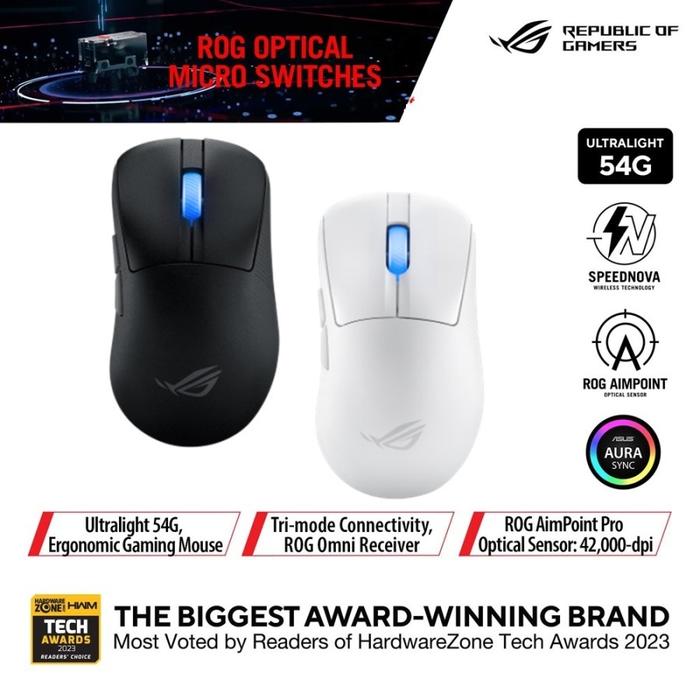 Gambar Mouse Gaming Asus ROG Keris II Ace Wireless - Black dari Asus Official Store Medan Kota Medan Tokopedia
