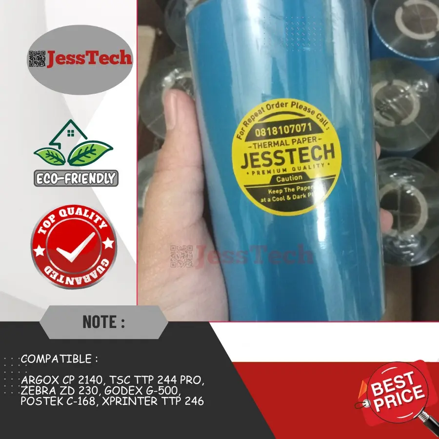 110X300 Ribbon Barcode WAX (Face Out) 110 x 300 Thermal Transfer
