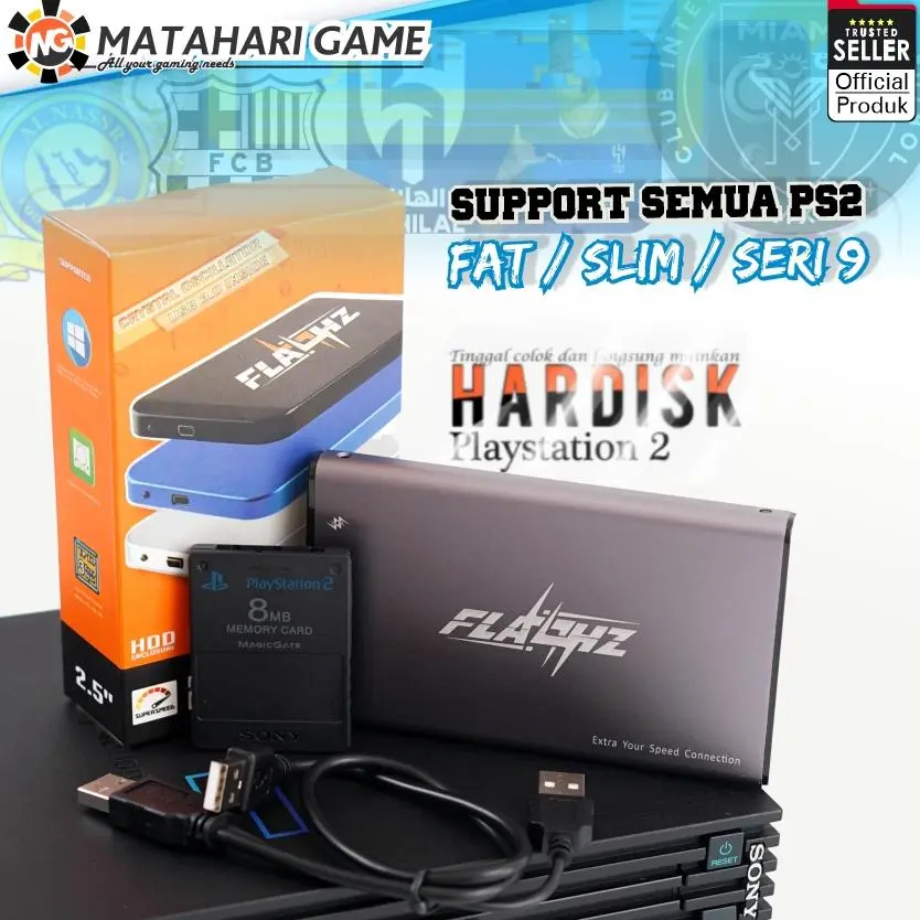 【 FLASHZ 】Hardisk Eksternal HDD PS2 500GB|320GB|250GB|Support PS2 Cepat & Stabil
