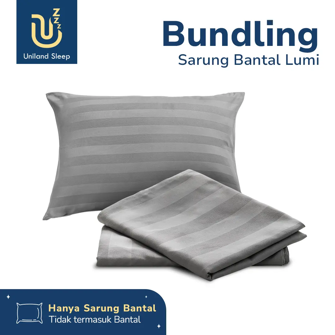 Bundling 2 Pcs Sarung Bantal Tidur Kepala Bahan Katun Uniland Sleep
