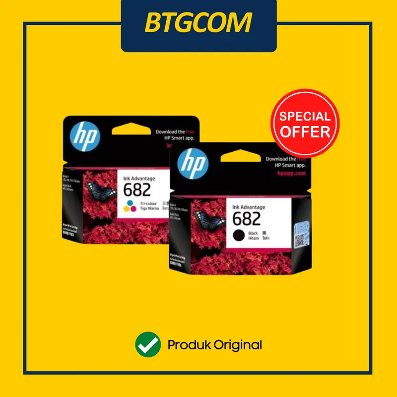 CARTRIDGE TINTA PRINTER DESKJET HP 682 CATRDIGE BLACK HITAM/COLOR WARNA ORIGINAL
