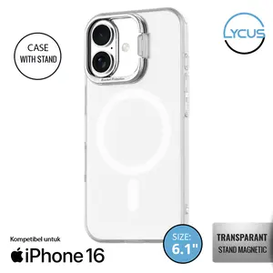 LYCUS Case Transparant Stand Magnetic iPhone Series iPhone 16 / iPhone 16 Plus / iPhone 16 Pro / iPhone 16 Pro Max