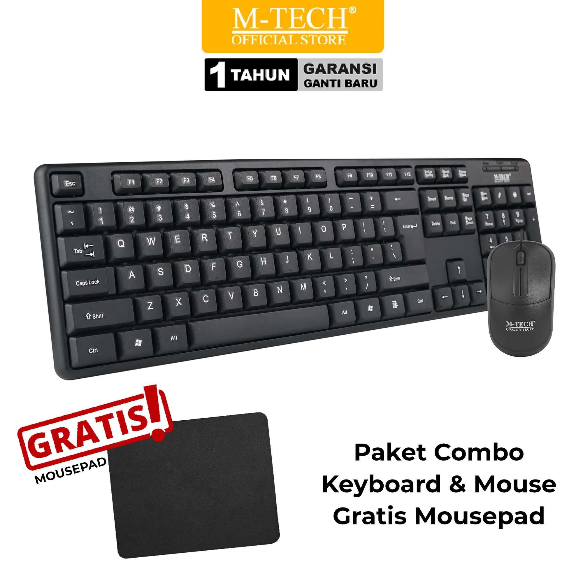 Keyboard Combo M-Tech with Mousepad FREE Mousepad