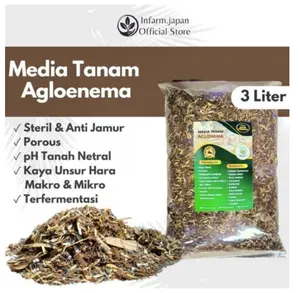 Infarm Florist - 3 Liter Super Premium Media Tanam Aglonema Fermentasi Media tanam Aglaonema Siap Pakai Bambu Bunga Jamur Tanaman Lainnya