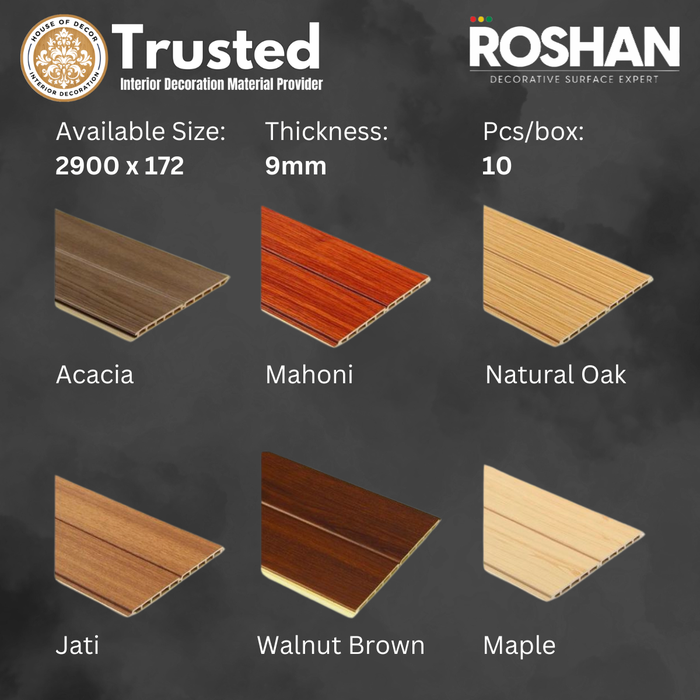 Panel Wpc Rohsan Jual Roshan WPC Wall Panel Dinding & Plafon 290 x 17.2 CM - MAX DUO ...