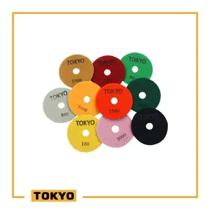 TOKYO Diamond Pad 4" Grit 30 50 100 150 200 300 500 800 1000 1500 2000 3000 Polishing Pads 4 Inch Poles Marmer Dan Granit