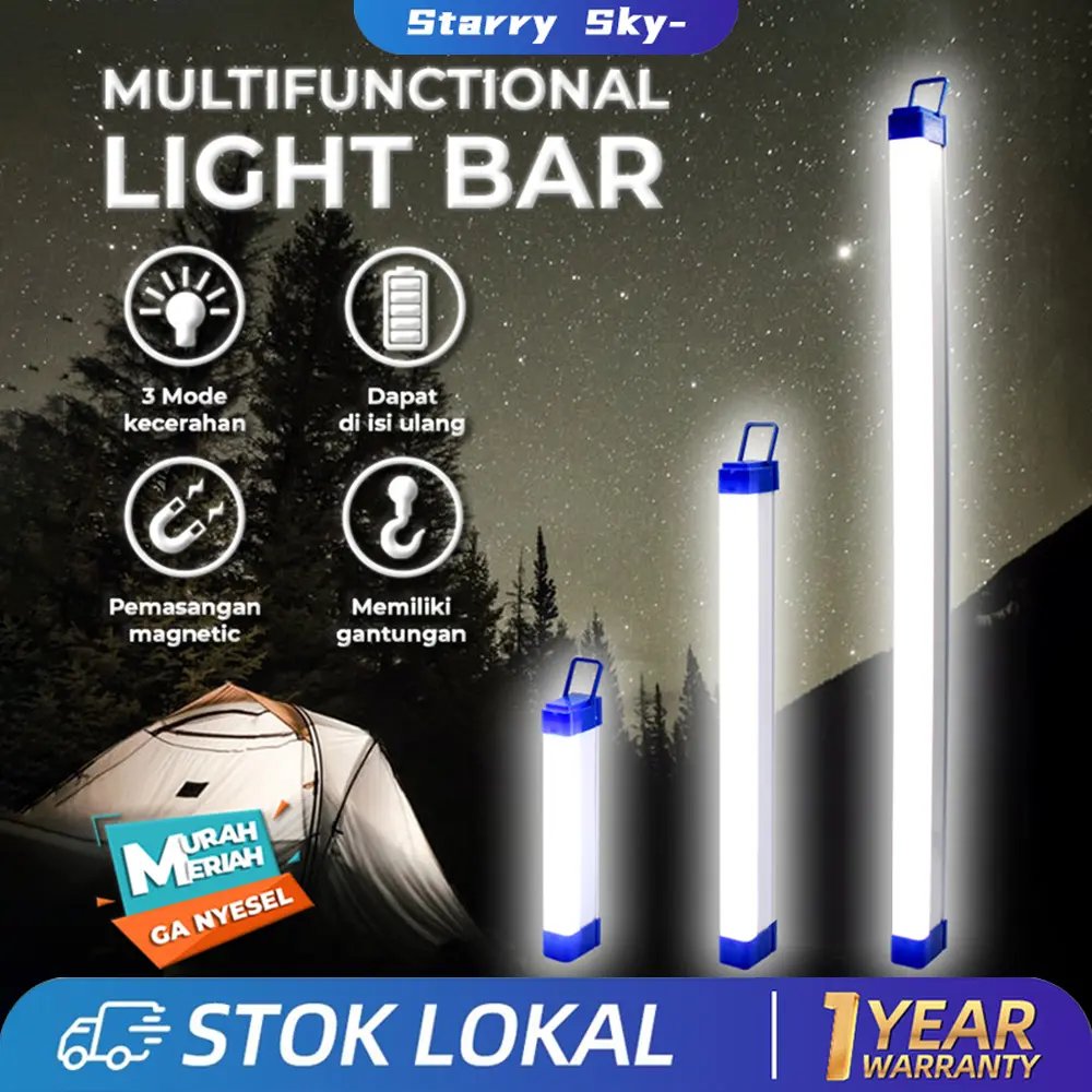 Lampu LED Emergency Darurat Isi Ulang USB 30W 60W 80W Indoor Outdoor