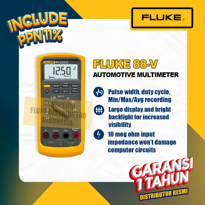 Gambar Fluke 88V Deluxe Automotive Multimeter dari FlukeDistributorIndonesia Kota Semarang Tokopedia