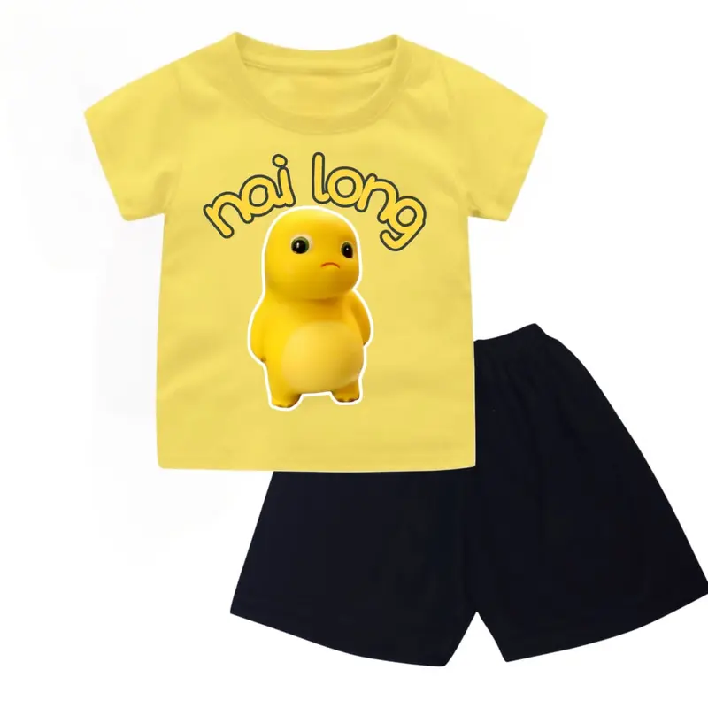 Baju Setelan Nailong dan Upset Duck Bahan Cotton Combed 5
