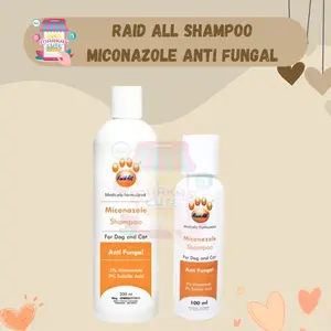 RAID ALL SHAMPOO MICONAZOLE ANTI FUNGAL CAT & DOG - Shampoo Anti Jamur Kucing & Anjing Raid Shampoo