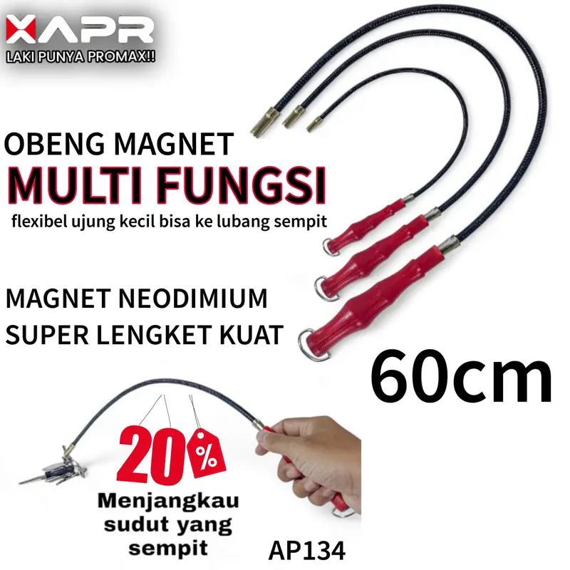 OBENG MAGNET APR AP134 FLEXIBEL MULTIFUNGSI TOOLS PICKUP MAGNETIC 0
