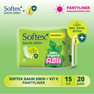 Pantyliner Softex Daun Sirih + Vitamin E 20s - Pantyliner Daun Sirih