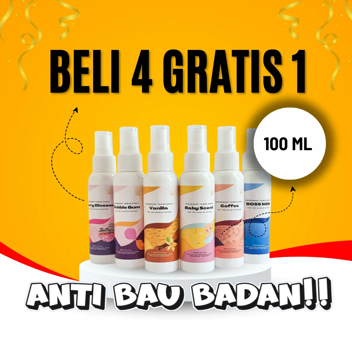 Deodorant Anak dan Dewasa by INME Natural Deodorant Spray 100ml deodorant tawas alami