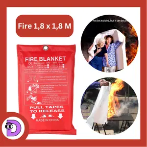 Fire Blanket Selimut 1,8 x 1,8M Pemadam Api Bara Kebakaran Emergency