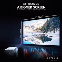 Gambar EZZRALE SMART PROYEKTOR LCD X STYLE HOME  6000 Lumens ( 500 ANSI ) Smart Android Projector 9.0 dari EZZRALE Kota Administrasi Jakarta Barat 4 Tokopedia