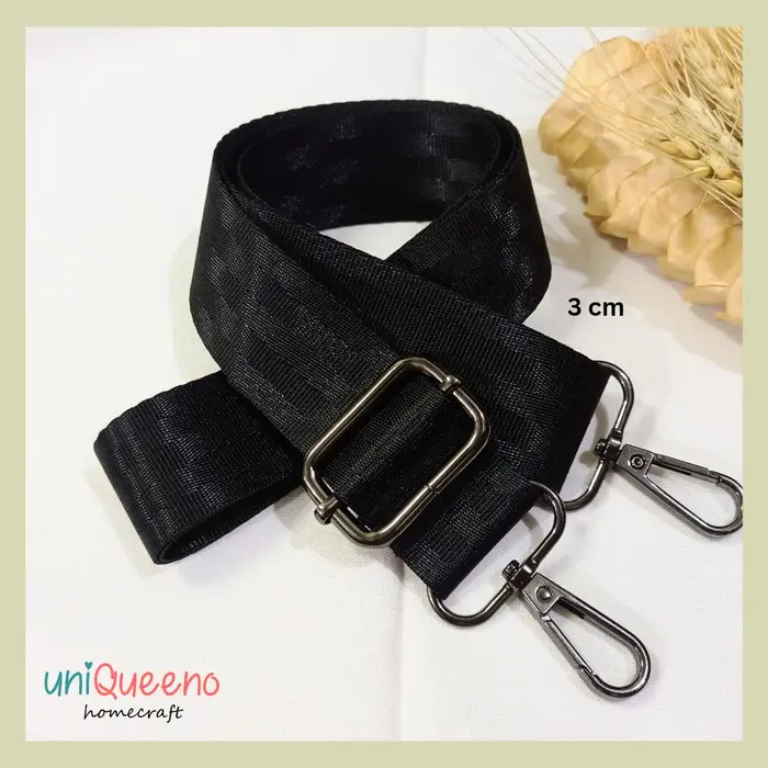 Gambar Strap Bag Sling Hitam Bahan Seatbelt dari Satu Sisi_NEW Kota Administrasi Jakarta Barat 5 Tokopedia