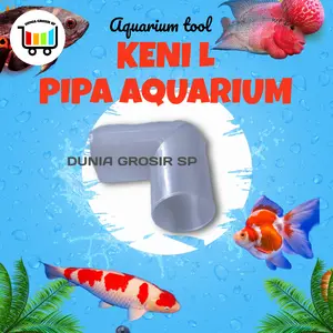 Sambungan pipa filtrasi L aquarium aquascape