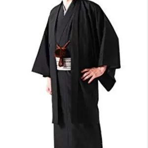 YUKATA HAKAMA KIMONO BAJU JEPANG PRIA ALL VARIAN COLOR BAHAN JAPAN DRILL TERMASUK OBI HITAM CREAM NAVY SIZE LEBAR DADA 60 CM PANJANG BADAN 150 CM