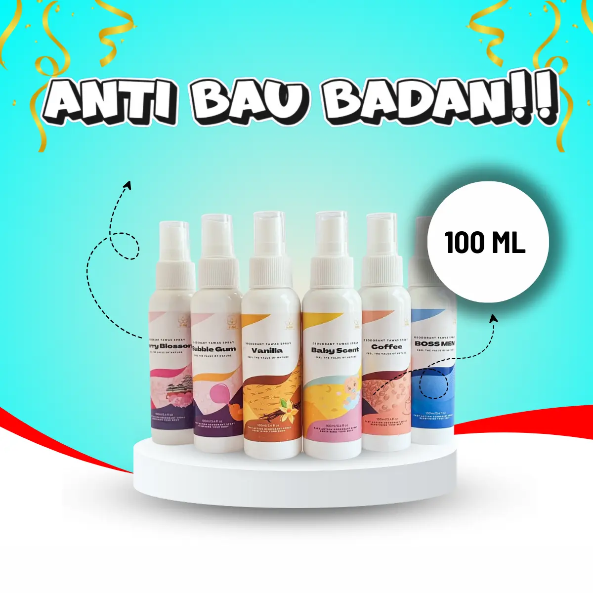 Deodorant Tawas Cair Spray 100ml INME Penghilang Bau Badan Dan Keringat Ketiak
