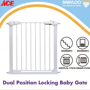 BABYLOO pagar pengaman bayi 76-83x4x75 cm