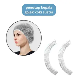 nurse cap / pack hair cap hair net penutup kepala suster gojek 50 pcs
