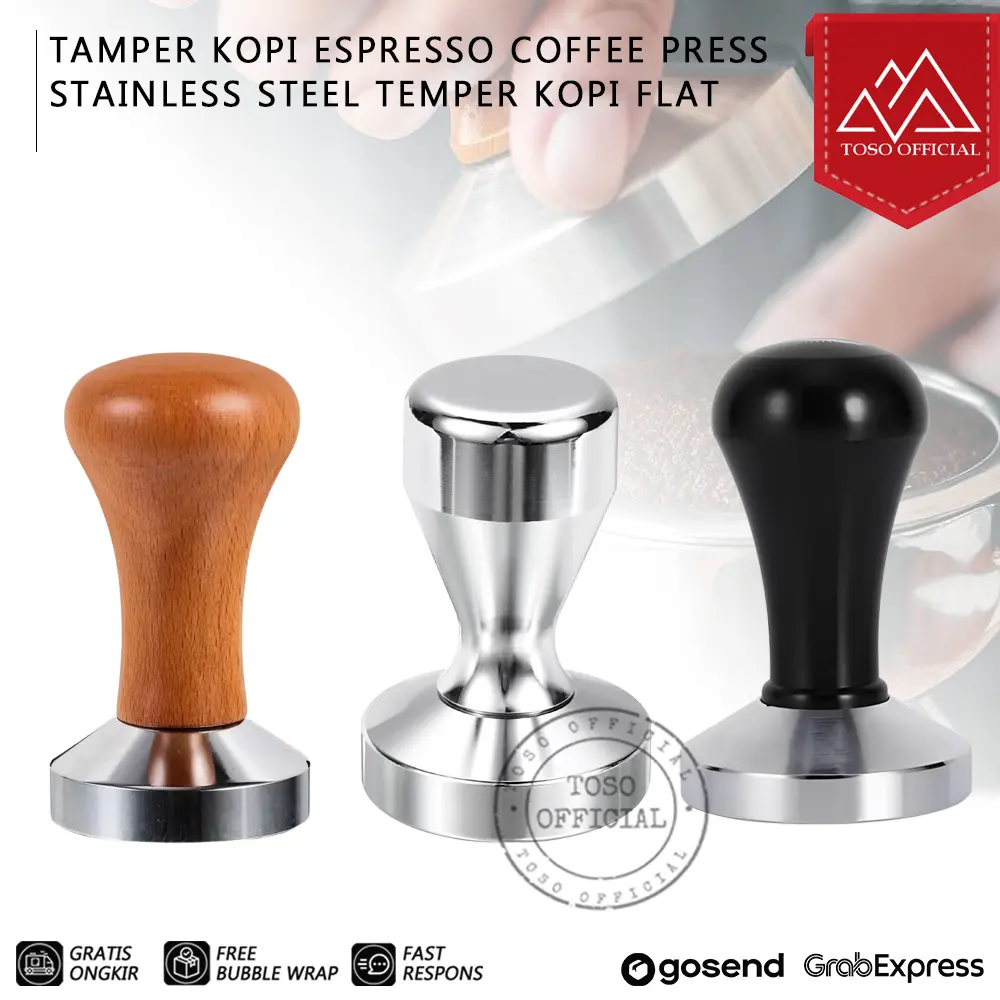 Stainless Espresso Tamper Coffee Tamper 51mm Perata Kopi Penekan