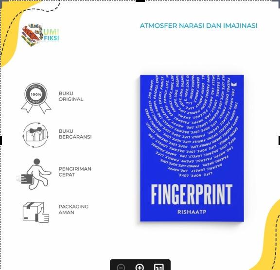 Gambar Buku Novel Fingerprint - Rishaatp - Media Kita - Bumi Fiksi dari bumifiksijakarta Jakarta Selatan Tokopedia