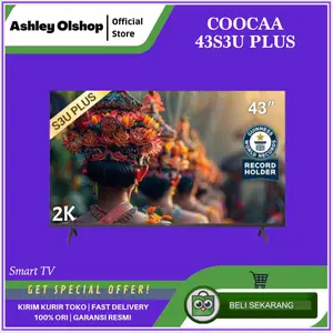 LED TV 43 Inch Coocaa 43S3U PLUS 2K Smart TV Coocaa 43 Inci 43S3U+ Bezzel Less