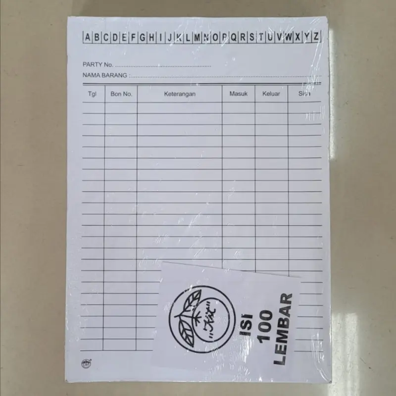 Kartu Stok Barang Gudang Kecil Ukuran A5 - 1 pack isi 100 lembar