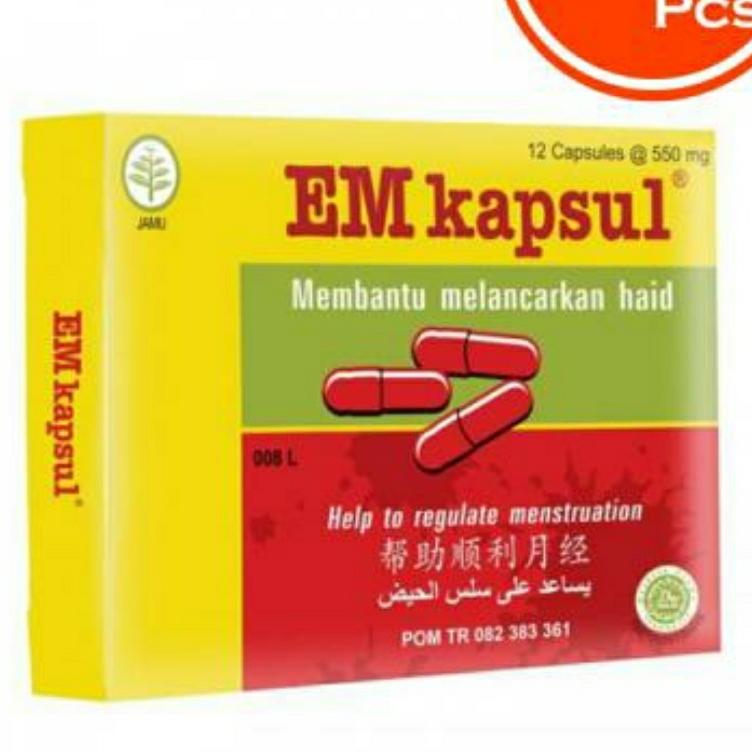 EM kapsul untuk datang bulan