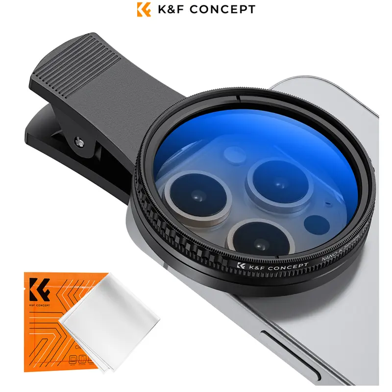 K&F Concept Clip On Filter CPL 52mm Circular Polarizer for Smartphone and Iphone