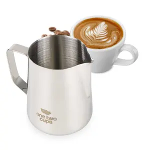 Gelas Pitcher Kopi Espresso Stainless 1 Liter OneTwoCups Silver Y4117