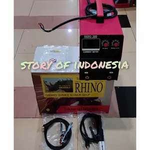 Mesin Las MMA RHINO 300 A DC Inverter 1 Phase Travo Las