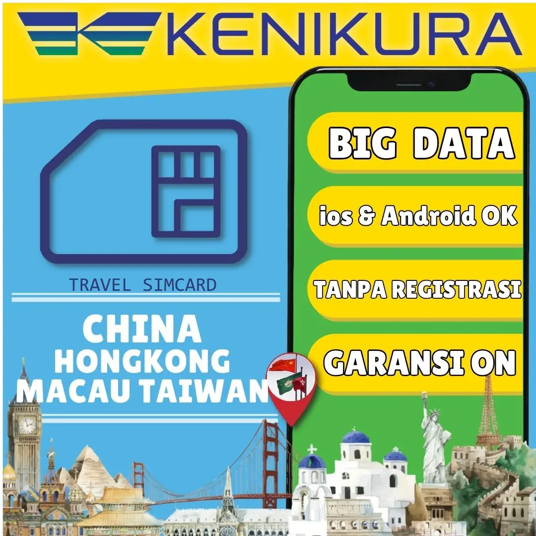 China Hong kong Macau Taiwan Simcard sim card kartu data Hongkong