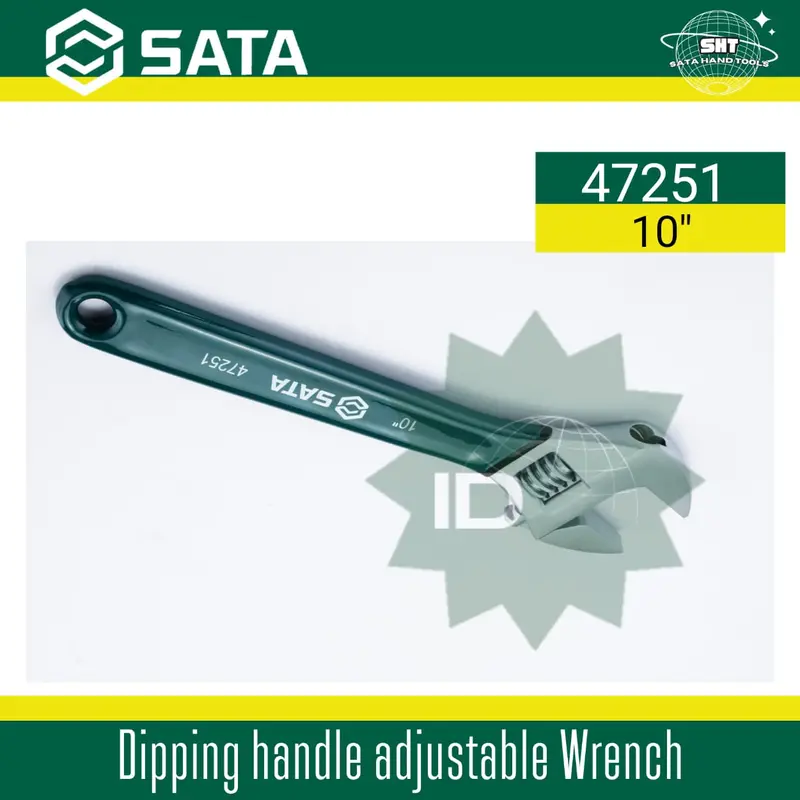 SATA Kunci Inggris 10" Handle Karet 47251 EU Style Adj. Wrench 2