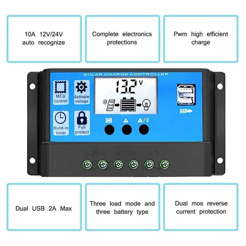 SCC PWM 30A 30 A Solar Charge Controller Automatic Recognize 12V/24V 7