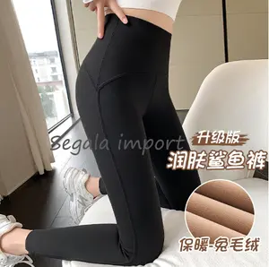 Legging thermal winter musim dingin tebal hangat suhu minus wanita dalam coklat Nyaman Panjang