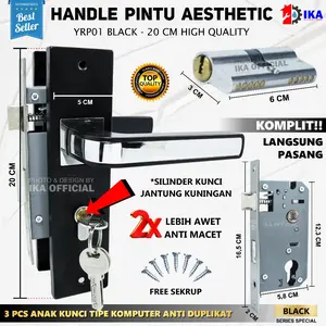 GAGANG RUMAH HANDLE SET + KUNCI PINTU 15 & 20 CM SMALL & MEDIUM