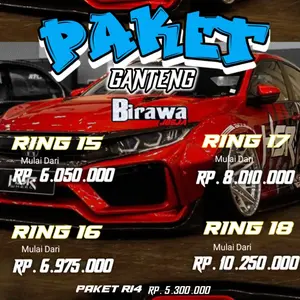 Velg paket Plus Ban Untuk Brio jazz R16 Ban 185/55 R16 phi