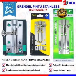 Grendel slot pintu besi kayu 2 inch / 5 cm stainless stainles kuat mrh
