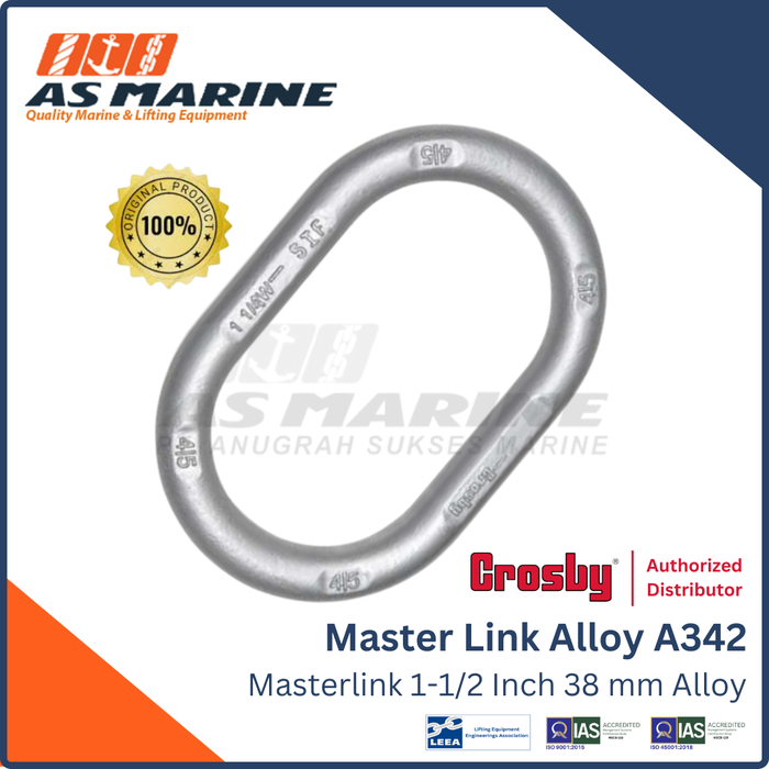 Gambar CROSBY USA Masterlink/Master Link Alloy A342 1-1/2 Inch 38 mm 3522216 dari PT Anugrah Sukses Marine Kota Administrasi Jakarta Utara Tokopedia