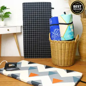Alas Setrika Busa Tebal 3cm 100x50 cm / Alas Gosok Tebal Busa Anti Kempes Motif Minimalis