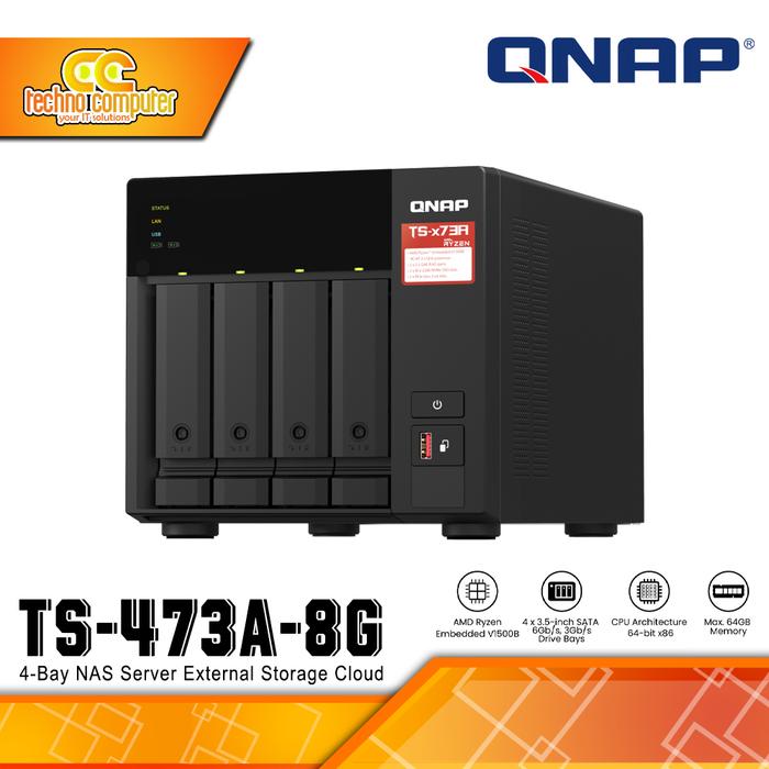 Gambar QNAP TS-473A-8G 4-Bay NAS Server External Storage Cloud TS473A dari Techno Computer Bali Kota Denpasar Tokopedia