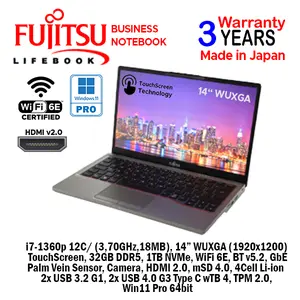 Fujitsu Lifebook U94A - i7-1360P, 14" WUXGA, 1TB NVMe, Wifi 6E, BT 5.2, HDMI, USB 3.2, Win11 Pro
